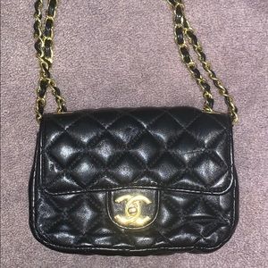 Channel black cross body / clutch